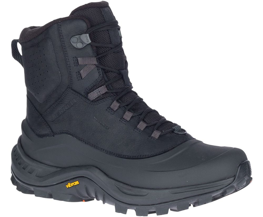 Kozaki Merrell Męskie Czarne - Thermo Overlook 2 Mid Waterproof - 491523-QRE